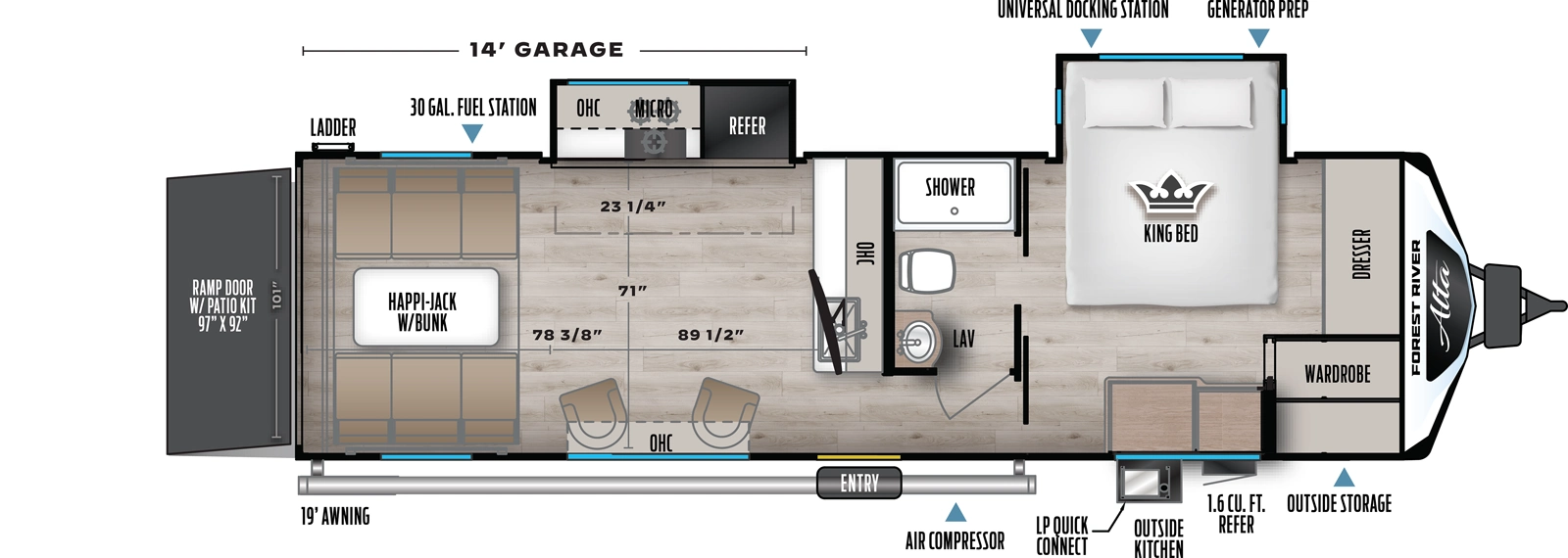 Alta 2870KTH Floorplan